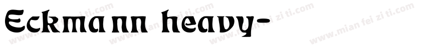 Eckmann heavy字体转换